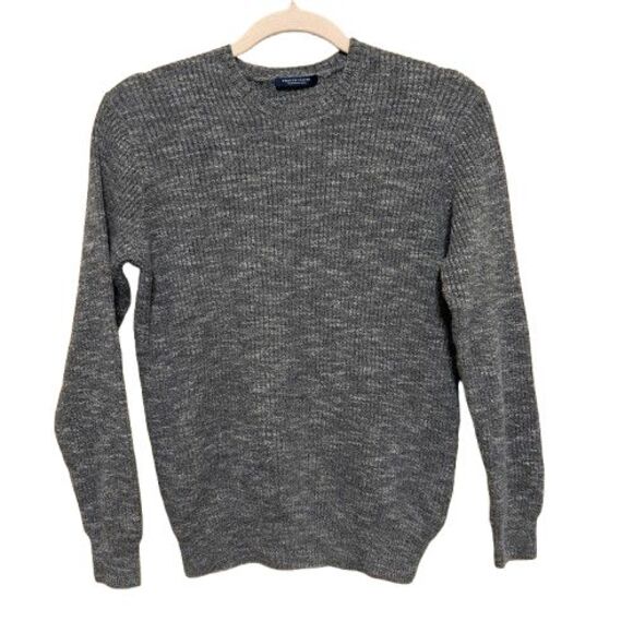 Proper Cloth Merino Wool Cashmere Rib Knit Crewneck Sweater Men Small Pullover - Picture 1 of 6